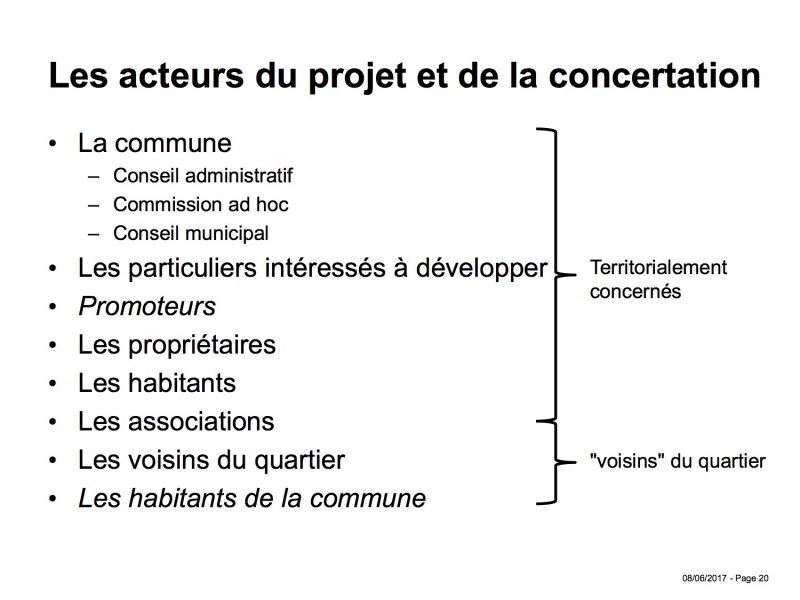 Les acteurs du projet