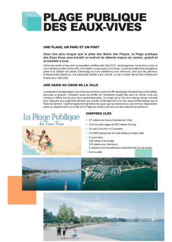 Plage publique des Eaux-Vives - Poster